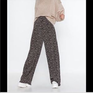 Nasty gal wide leg polka dot pants